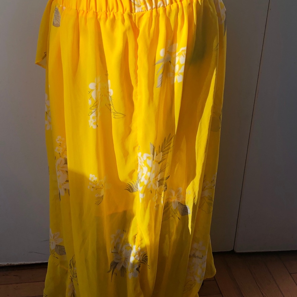 Andeawy High Low Yellow Skirt Sz L - Picture 6 of 11